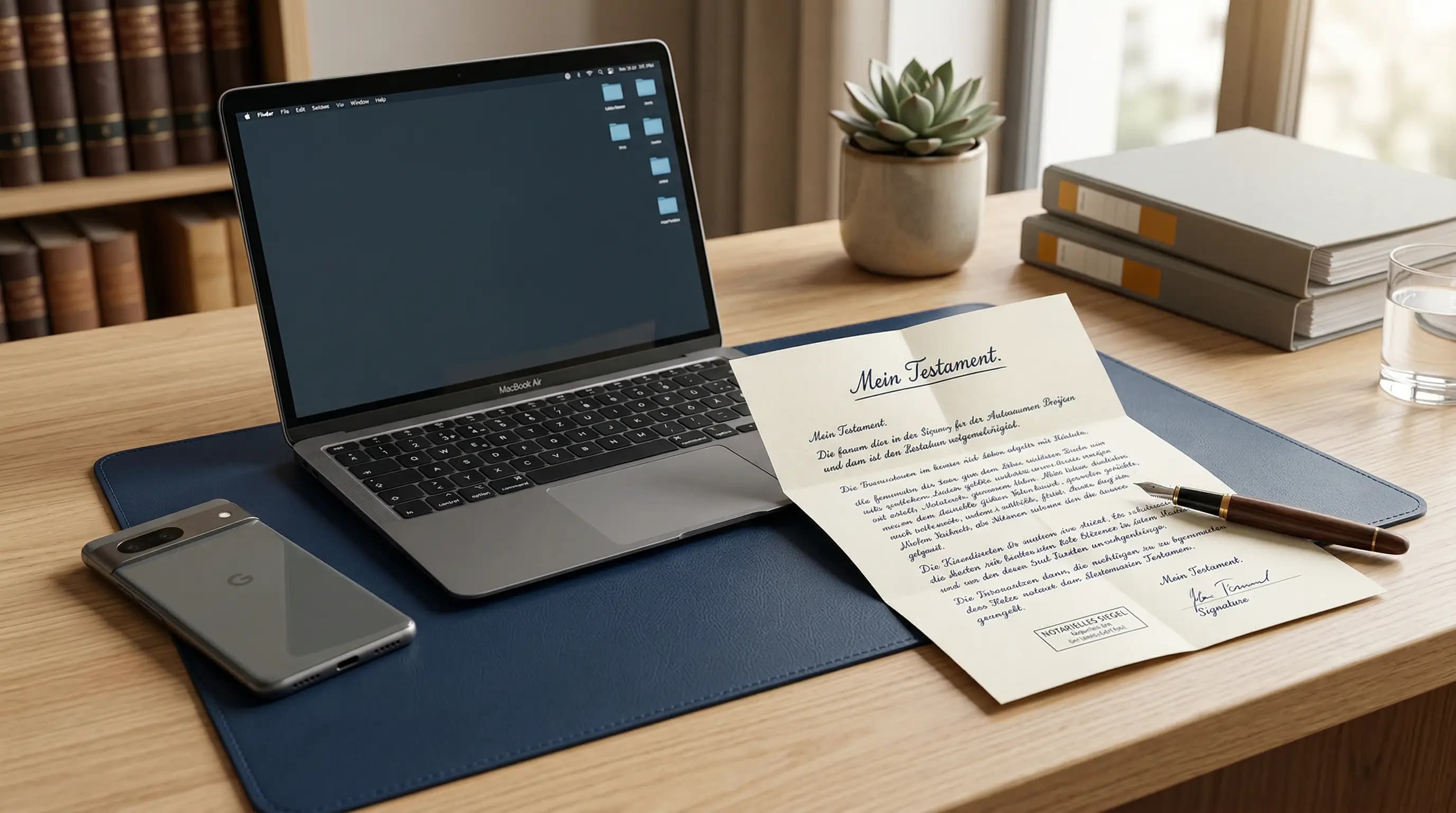Smartphone und Laptop mit verschiedenen App-Icons als Symbol für den digitalen Nachlass