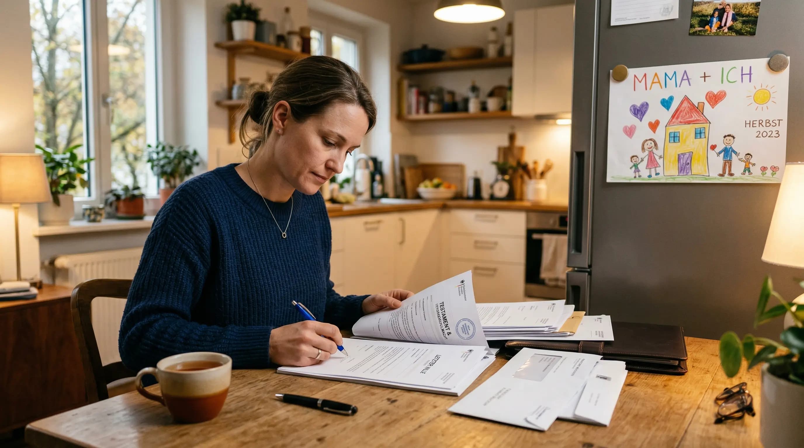 Alleinerziehende Mutter plant die Absicherung ihrer Kinder per Testament